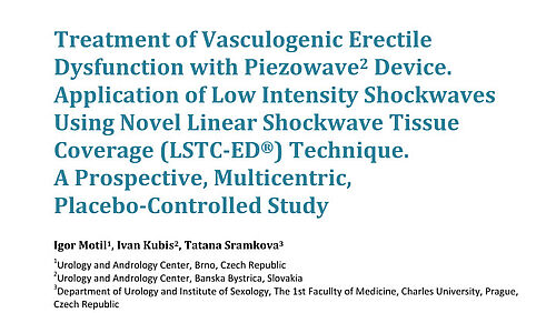 Treatment of Vasculogenic Erectile Dysfunction with Piezowave2 Device
